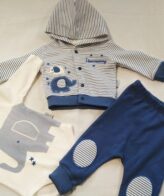 Комплект за бебе момче в синьо и бяло