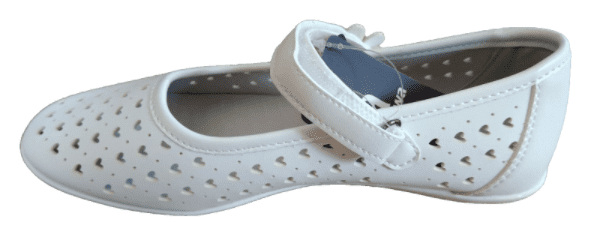 Бели официални пантофки от естествена кожа