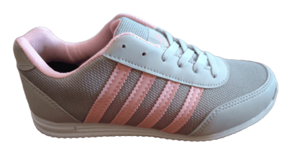 Спортни обувки в светлосиво с розово