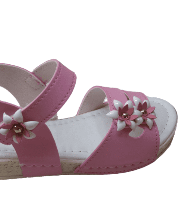 Розови сандали със цветя